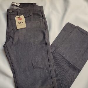 Levi's Big Boys 16 Charcoal Skinny Jeans